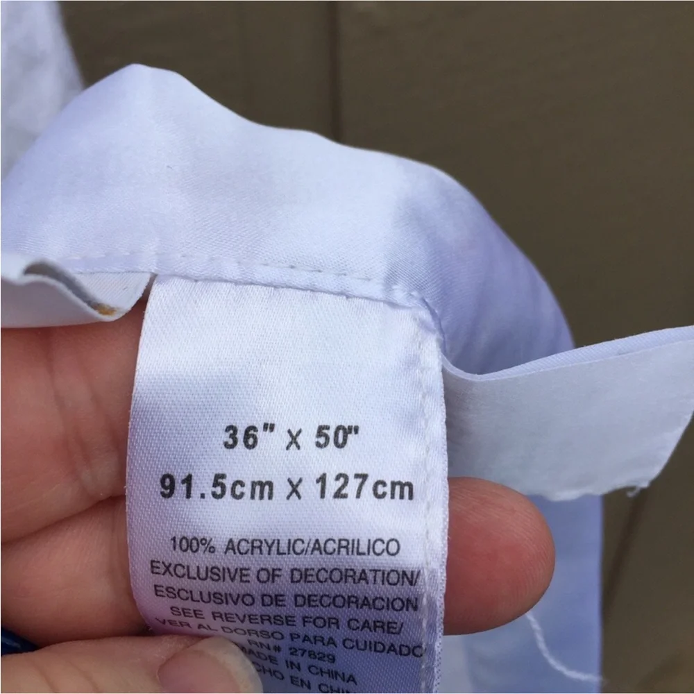 Bright Future White Baby Blanket